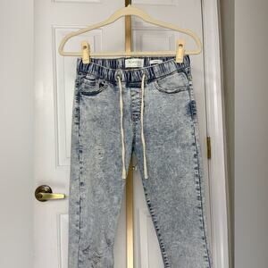 Regeneration Light Wash Pull On Drawstring Jeans High Rise Waist Pants size S